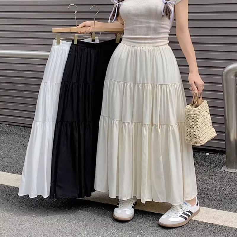 Layered Pleated Skirt Dress A-Line Midi Style 2025