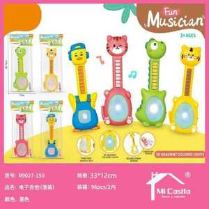 Fun Musician Electric Guitar Toy Plastic String Type Cartoon Design For Kids 2 4 Years Unisex - Product Image 3