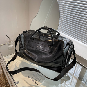 Custom Fashion Large Capacity Duffel Dry Wet Separation Cross Body Sport Fitness Pu Leather Zipper Shoulder Bags <b>Luggage</b> Travel - Product Image 3