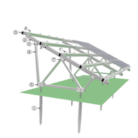 Systèmes de montage au sol pour centrales solaires SunX-Tech OEM, supports de fondation solaires, vis d'ancrage au sol pour projets à grande échelle