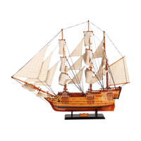 Maquette de bateau historique HMS Victory en bois de 24 pouces, objet de collection antique, décoration nautique et maritime, bateau royal britannique
