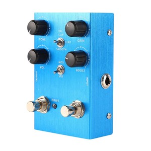 Pédale <span class=keywords><strong>d</strong></span>'effet de <span class=keywords><strong>guitare</strong></span> Multifonctionnel Sound Volume Drive Tone Control Sound Amp Simulator Distortion Pedal Blue - Product Image 2
