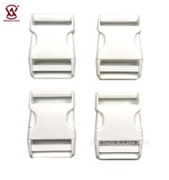 Boucle à dégagement rapide latérale en plastique POM blanc de 38 mm, boucles réglables pour sacs de loisirs et d'extérieur, accessoires, boucles de ceinture en sangle