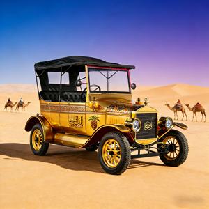 Voiture électrique vintage de tourisme - Véhicule de transport de passagers 5 places pour les grands projets saoudiens et les zones de développement NEOM - Product Image 3