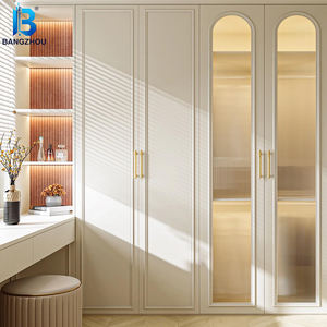 Armario Moderno de Madera Maciza en Forma de L, Ahorra Espacio, Muebles de Dormitorio, Diseño de Armario Esquinero Personalizado para Apartamentos y Hospitales - Product Image 5