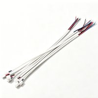 Kabel Harness Terminal 3 Pin PH2.0 Single-End Kustom, Selubung PVC Putih, Kabel Jumper 3 Inti untuk Papan PCB Peralatan Rumah Tangga
