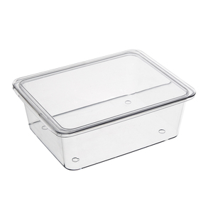 PET Material Clear Refrigerator FoodStorage Plastic Fridge Fresh Storage Bins Stackable Container Freezer Storage with Lid