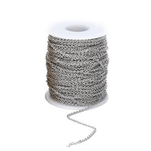 Metre fiyat boyutu 2.3*2.8mm gümüş altın zincir takı şekilli tasarım 316L paslanmaz çelik zincir kolye ölçer takı yapımı - Product Image 4