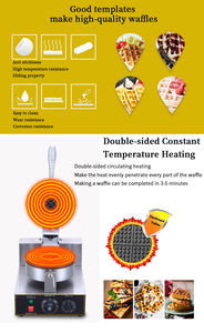 Профессиональный производитель яичных вафель с одной головкой, антипригарная вафельница из нержавеющей стали, бельгийские вафли, электрическая сэндвич-вилка - Product Image 4