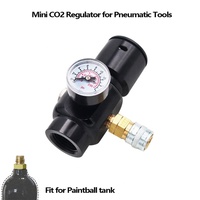 Accessoires de régulateur de CO2 mini HPA US, outils pneumatiques ZimaKyfa PBRG-230 en alliage d'aluminium noir 300 bars G1/2-14 pour