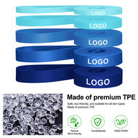 Banda de Resistencia de TPE Azul Degradado Personalizable para Ejercicios de Dominadas, Carreras de Velocidad, Flexiones y Entrenamiento de Fuerza