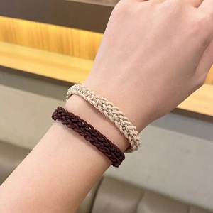 High Elasticity <b>Braided</b> Hair Tie Solid Color Fabric Manual Craft Daily Use Headdress - Product Image 4