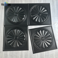 Dalles de Plafond Blanc 24X 24 Dalles de Plafond Plastique Noir Lambri Paneles Para Techos Pvc Plafond Design pour Décoration de Magasin