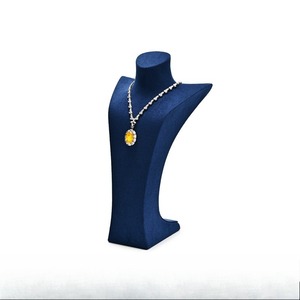 Custom Portrait neck necklace <b>display</b> stand, microfiber store jewelry stand, portrait model necklace pendant stand - Product Image 3