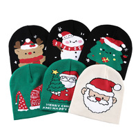 Bonnet en tricot jacquard Père Noël Bonhomme de neige 2026 – Chaud et élégant pour les fêtes de Noël