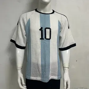 OEM Custom Crochet Trim Argentina football shirt crochet football jersey