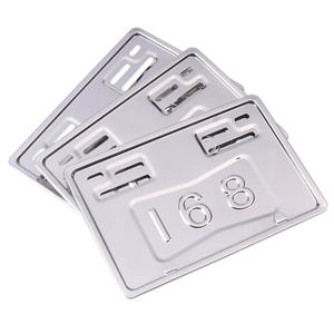 Portatarga in Acciaio Inox per Auto e Moto OLIVER, Vassoio Portatarga Placcato Blu - Product Image 3