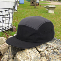 Casquette de skateboard à 5 panneaux en nylon imperméable à séchage rapide logo personnalisé de haute qualité casquette de camp chapeau