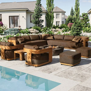 Luxury <strong>Teak</strong> Sofa <strong>Garden</strong> <strong>Furniture</strong> Design Lounge Patio Modular Sets Modern Corner Sectional Outdoor <strong>Teak</strong> Sofa - Product Image 1