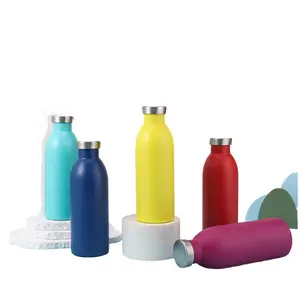 便携式户外奶瓶形状500毫升定制不锈钢饮料瓶运动双壁保温瓶