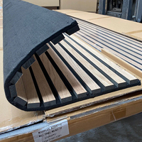 Panneaux muraux en lattes de chêne CE Akupanel, panneaux acoustiques modernes en bois flexible MDF polyester, écologiques pour hôtel, studio, hôpital