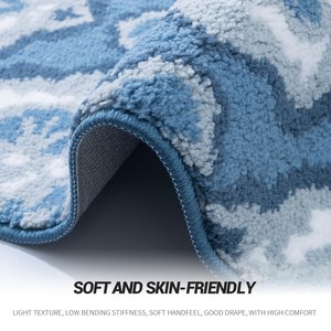 Tapete <span class=keywords><strong>de</strong></span> Baño DADA Absorbente, <span class=keywords><strong>de</strong></span> Secado Rápido, Lavable, <span class=keywords><strong>Antideslizante</strong></span> e Impermeable, Moderno, Suave, <span class=keywords><strong>de</strong></span> Poliéster Afelpado - Product Image 4