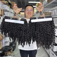 100% Cheveux humains vierges non traités, bouclés en spirale, 15A, mèches de cheveux vierges birmans, extrémités épaisses, cheveux vietnamiens bruts
