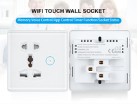 Enchufe Inteligente WiFi Tuya para Reino Unido, Compatible con Alexa y Google, Control Remoto con Temporizador, Enchufe de Pared ABS para el Hogar, 240v 13A, Enchufe Inteligente para Luz