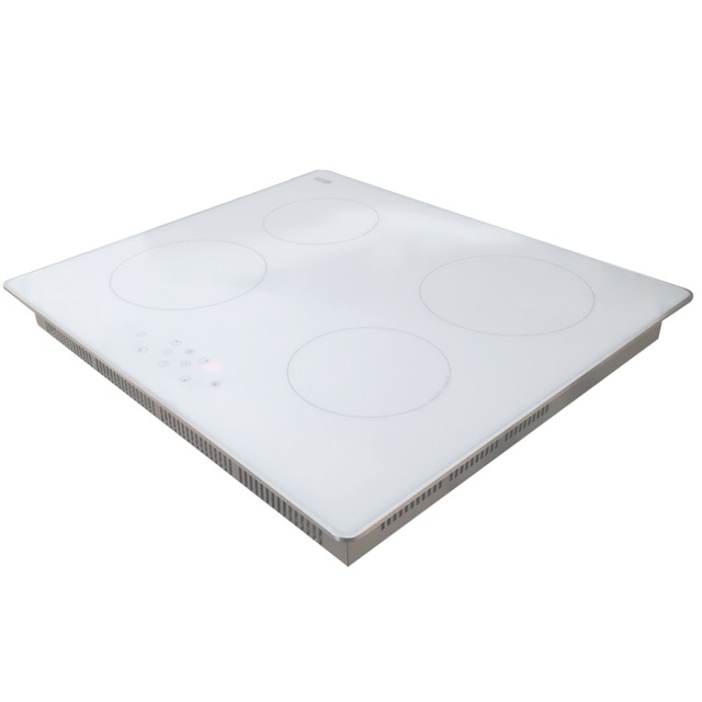 Eurokera 60CM White Frame Glass Ceramic Cooktop With Built-in 4 Burners Electric Radiant Kitchen Appliance
