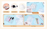 Pochette transparente personnalisée en EVA avec fermeture éclair pour emballage de vêtements, sérigraphie vinyle, cadeaux polyvalents