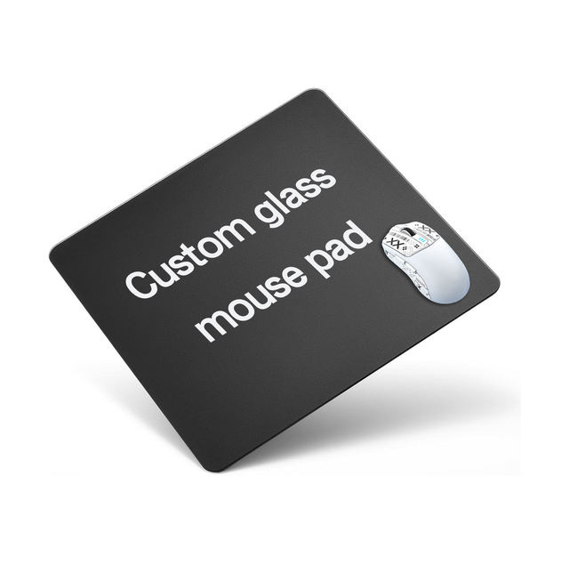 Customizable Electronic Fast Mouse Pad Super Smooth Frosted Tempered Glass Solid Structure for Office Gaming