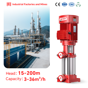 Pompe verticale multi-étages à raccordement par bride, moteur triphasé, certifiée ISO9001 CE, débit 48m³/h - Product Image 1