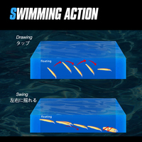 FJORD Nouveaux leurres de pêche à la traîne lumineux à grande profondeur 160 mm 33 g Leurres de pêche à la traîne en plastique dur flottants pour la pêche en eau douce