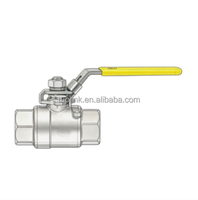 Vannes à boisseau sphérique industrielles 1000WOG en acier inoxydable 316 DN32 DN50 2PC manuelles CF3M/CF8M pour gaz OEM 2000PSI avec joint PTFE