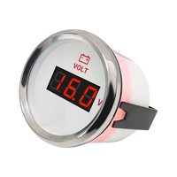 Eling 52mm étanche voltmètre numérique affichage plastique 8-32VDC Volt jauge pour voitures motos bateaux