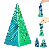 3D-Gedruckte Spiralpyramide Stressabbau-Ornament Kreative Schreibtischdekoration Geometrisches Kunsthandwerk Made in China