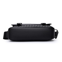 Sac bandoulière homme en cuir PU, style tissé, décontracté et professionnel, vente en gros d'usine, logo personnalisé, petit sac messager