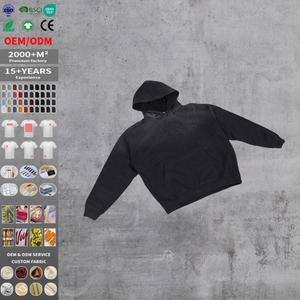 Sudadera Personalizada para Hombre, Color Sólido, Gruesa, 100% Algodón, Corte Holgado, Cierre Frontal con Cremallera, Ecológica, Informal para Invierno - Product Image 2