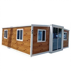 บ้านสำเร็จรูปพับได้ ทนทานต่อพายุไซโคลน ขยายได้ โครงเหล็กชุบสังกะสี บ้านคอนเทนเนอร์ ห้องนั่งเล่น ห้องครัว ห้องนอน - Product Image 1