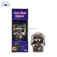 Chocolat de haute qualité à longue durée de conservation, en forme de crâne effrayant, riche en chocolat 100% pur, personnalisable pour Halloween