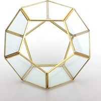 Terrarium en verre polygonal, conteneur paysager pour mousse, pot géométrique pour plantes succulentes, décoration pour la maison et le bureau, cadeau