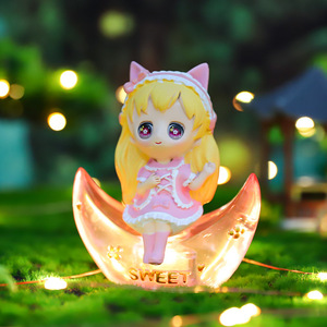 Nouvelles décorations lumineuses créatives Rising Sea, figurines de <span class=keywords><strong>lune</strong></span> tendance, poupées portables, cadeaux de décoration de bureau - Product Image 2
