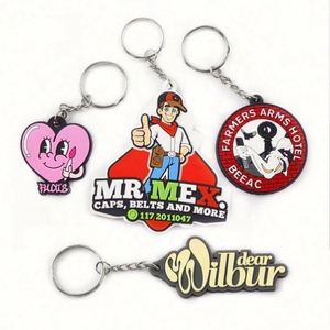 High Quality PVC Custom Keychain Cute Soft Rubber Keychain with <b>Blank</b> Logo for Promotional Gifts Quality Carabiners - Product Image 1