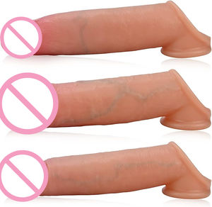 Realista TPE silicona pene extensor manga consolador condón suave adultos juguetes sexuales para la eyaculación retardada diversión para parejas - Product Image 4