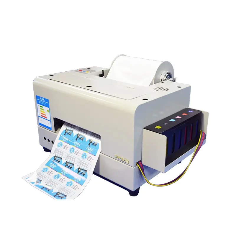 2023 portable couleur étanche adhésif étiquette Rollo imprimante et coupe autocollant Machine personnalisé rouleau étiquette imprimante