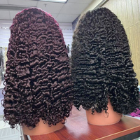 Venta al Por Mayor de Pelucas de Encaje Frontal Completo HD Transparente SDD sin Pegamento de Cabello Humano Virgen Crudo Vietnamita Rizado Kinky y Rizado Birmano