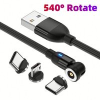 Câble de charge USB rapide en gros 3 en 1 avec LED lumineuse, câble de charge USB magnétique, câble USB magnétique