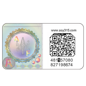Nhãn an ninh mã <span class=keywords><strong>QR</strong></span> chống hàng giả nhãn dán 3D cứu trợ Tính xác thực Chống giả mạo HOLO nhãn ba chiều - Product Image 1
