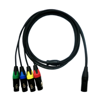 Câble de microphone XLR couleur serpent, connecteur XLR mâle-femelle en PVC, adaptateur de câble de microphone XLR mâle-femelle 4 canaux pour haut-parleur