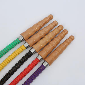 घरेलू हुक्का सहायक: 1.8 मीटर विस्तारित ठोस लकड़ी के मुखपत्र, एकल रंग चमड़े की नली, बार और मनोरंजन हुक्का - Product Image 2